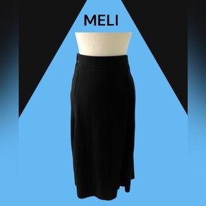 💐MELI BLACK RIBBED SKIRT Medium